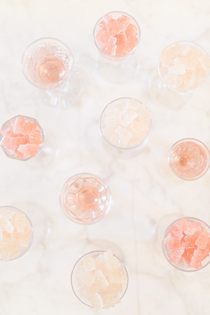 Homemade boozy gummy bears