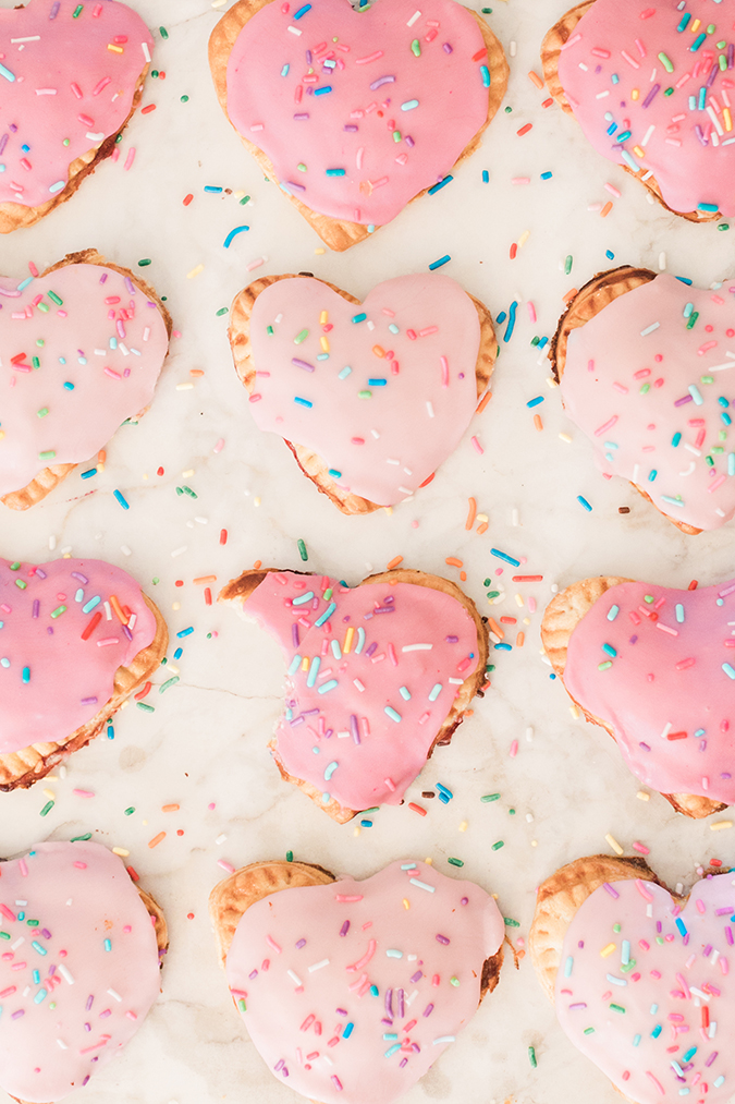 The cutest heart shaped pop tart recipe