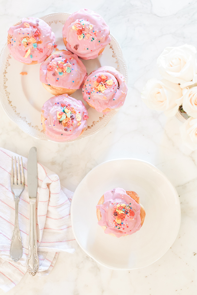 Fruity Pebbles cinnamon rolls recipe