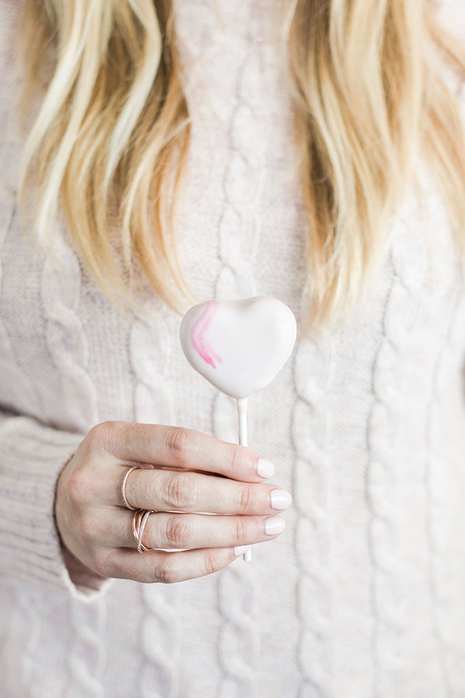 Marbled heart cake pops by LaurenConrad.com