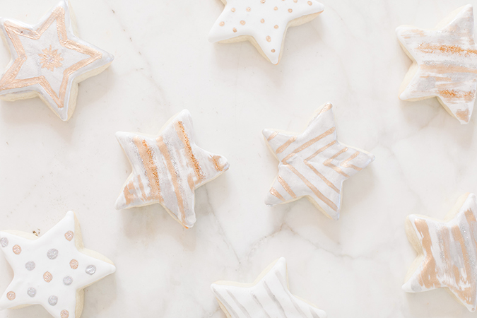 Metallic cookies for Awards Season