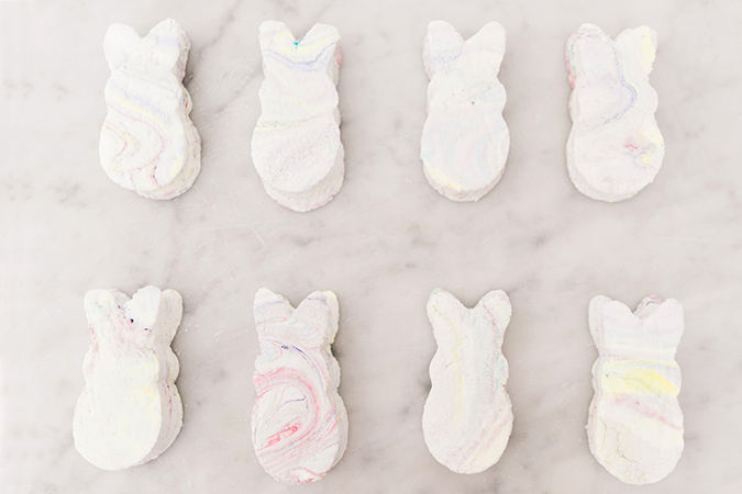 homemade peeps marbled marshmallows