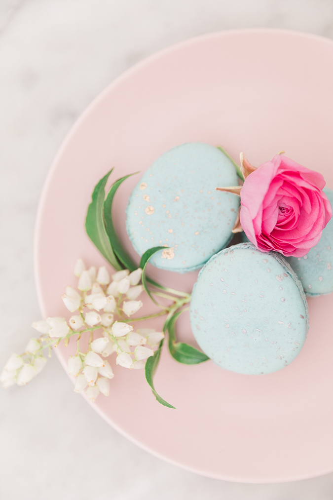 Robin blue Easter egg macarons