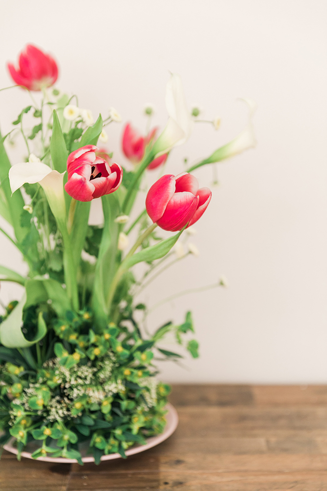 floral arranging at home for Easter