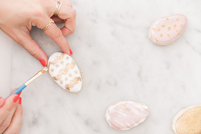 Painted Easter egg cookies