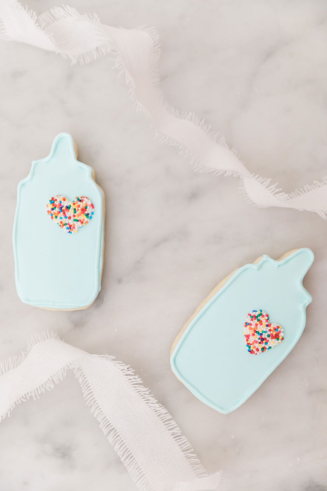 Baby shower sugar cookies