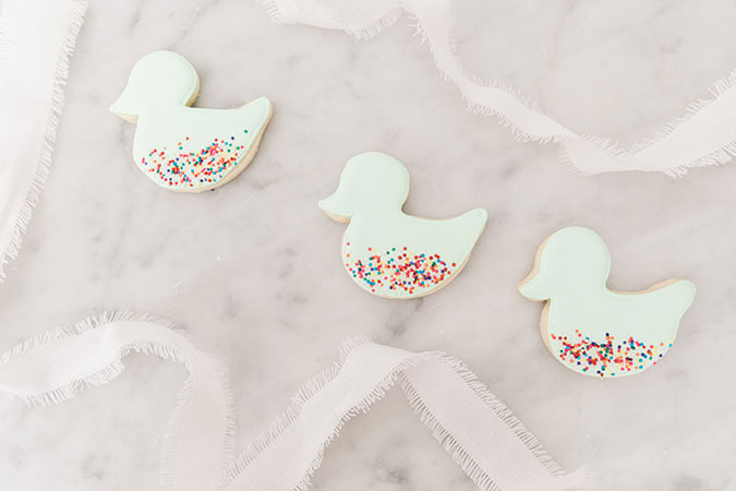 Little ducky baby shower cookies