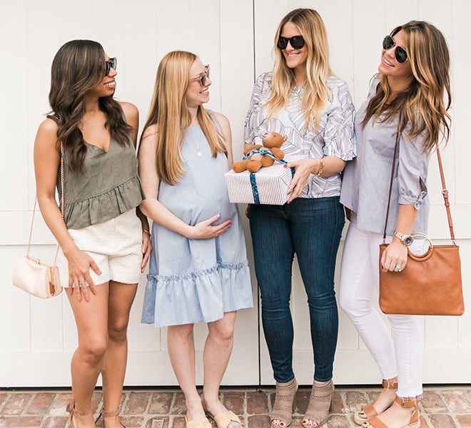 Style Guide: What to Wear to Three Different Kinds of Baby Showers