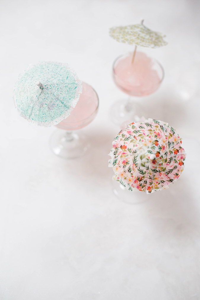 How to make little washi tape umbrellas for your cocktails