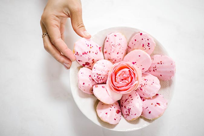 Sweet rose madeleines recipe via LaurenConrad.com