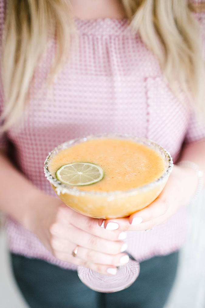 the best frozen peach margarita on laurenconrad.com