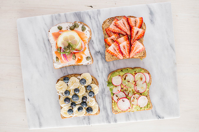 breakfast toast, 4 ways via LaurenConrad.com