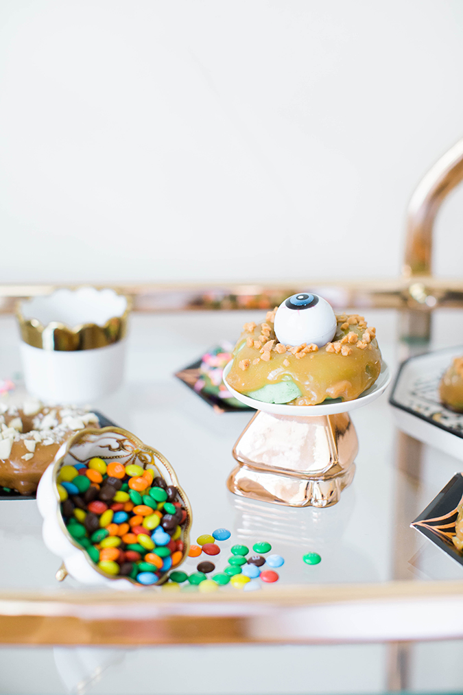 creepy halloween caramel apple donuts via LaurenConrad.com