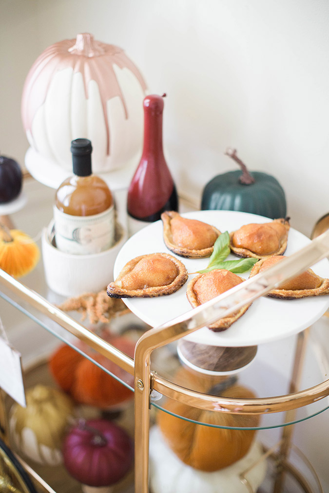 fall bar cart details via LaurenConrad.com