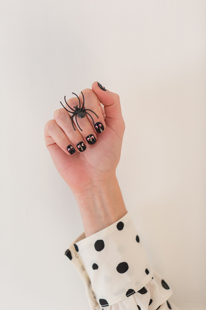 spooky eye manicure tutorial via LaurenConrad.com