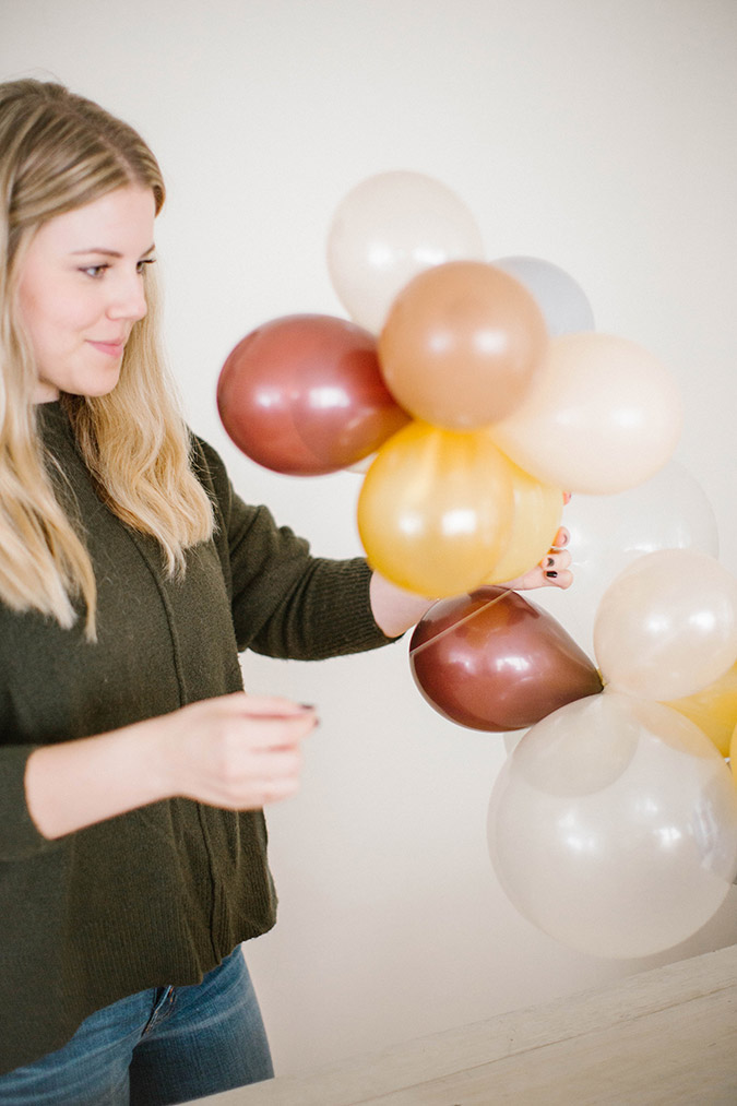 Diy How To Make A Festive Fall Balloon Arch Lauren Conrad