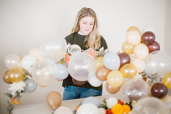 DIY balloon arch with Balloon Time on LaurenConrad.com