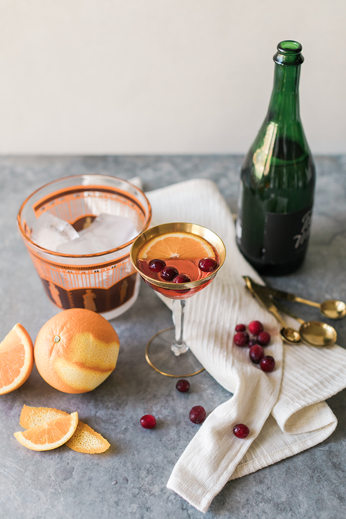 Sparkling Cranberry Mimosa recipe via LaurenConrad.com