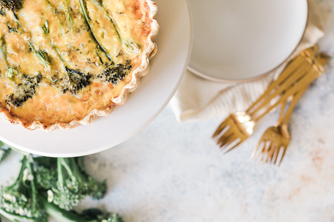 broccolini quiche via LaurenConrad.com