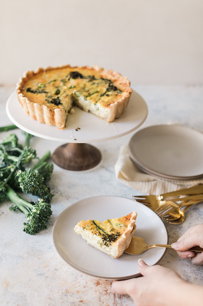 broccolini quiche via LaurenConrad.com