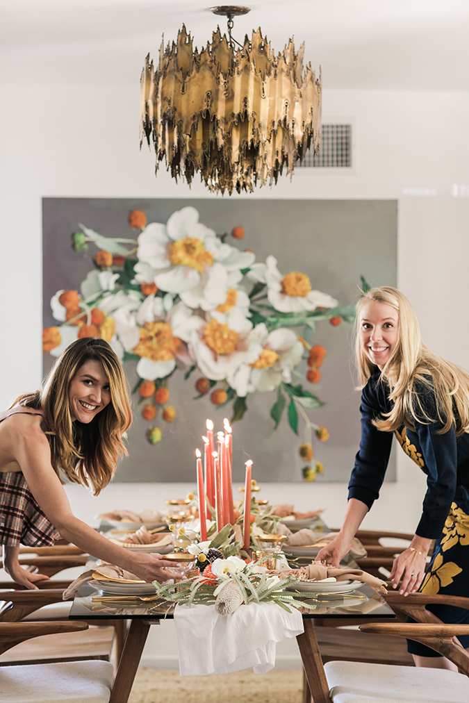 Friendsgiving Table Decor & Girlfriend Brunch Ideas in Greenhouse