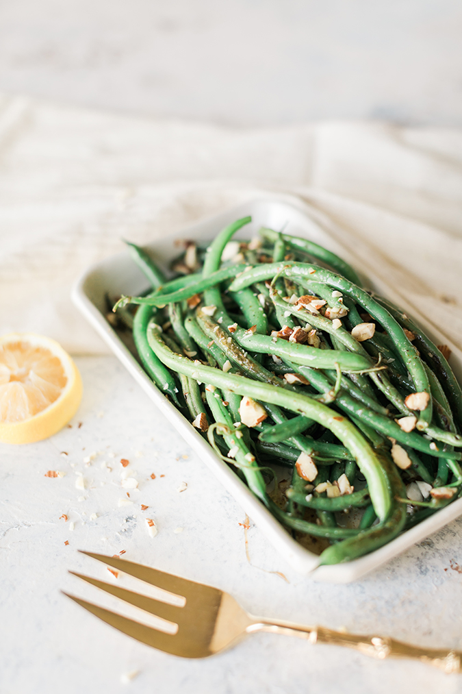 blistered green beans recipe via LaurenConrad.com