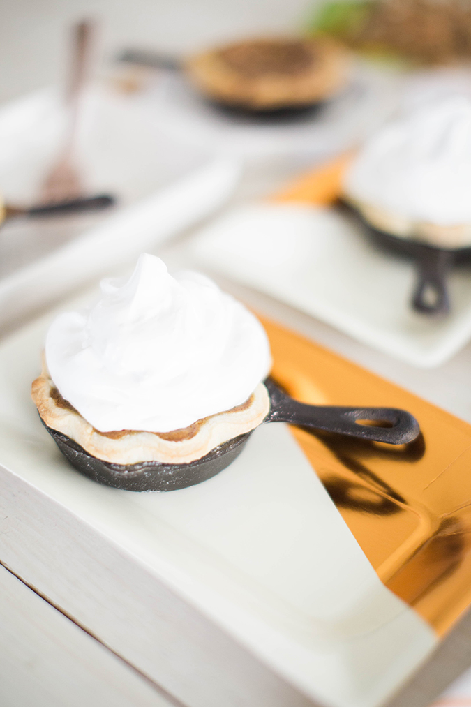 mini skillet pumpkin pie recipe via LaurenConrad.com