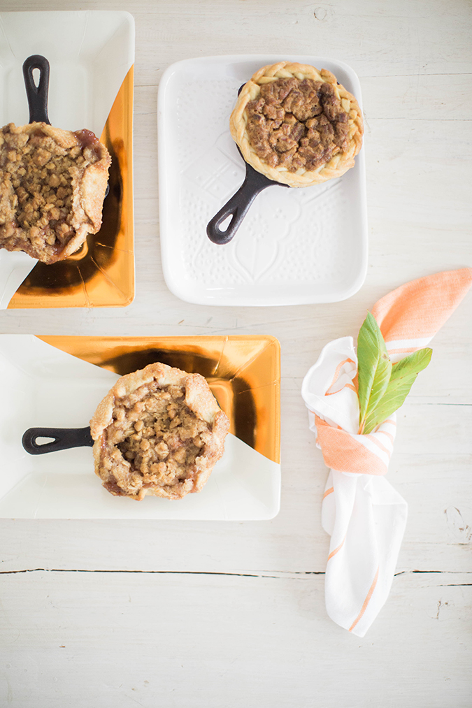 Mini Cast Iron Skillet Fruit Pies - Blessed Beyond Crazy