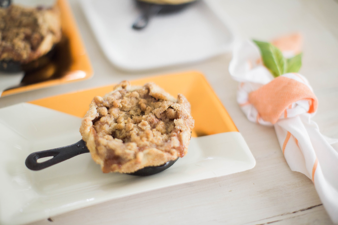 Mini Cast Iron Skillet Fruit Pies - Blessed Beyond Crazy