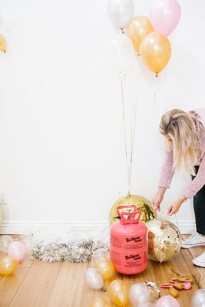 DIY backdrop for New Year's Eve