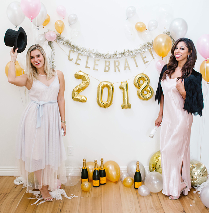 NYE backdrop DIY on LaurenConrad.com