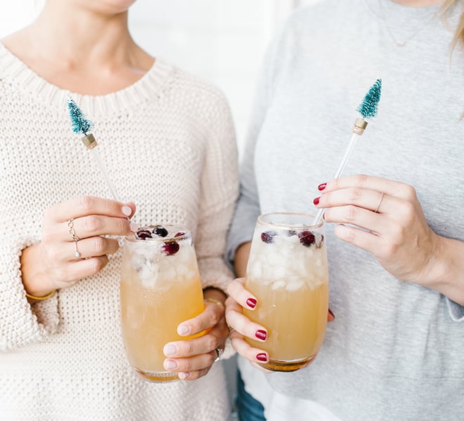 Lovely Libations: Holiday Cocktails and DIY Swizzle Sticks