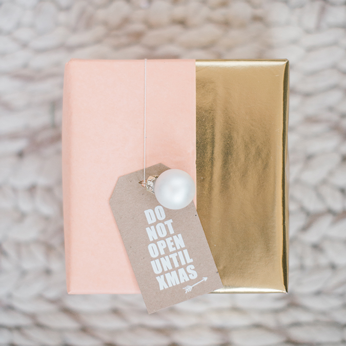 DIY tissue paper gift wrap on LaurenConrad.com