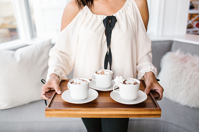 caramel spiked hot chocolate recipe on LaurenConrad.com