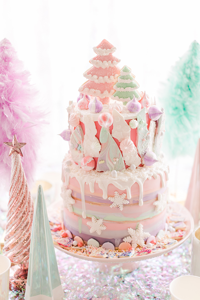 pink candyland christmas cake