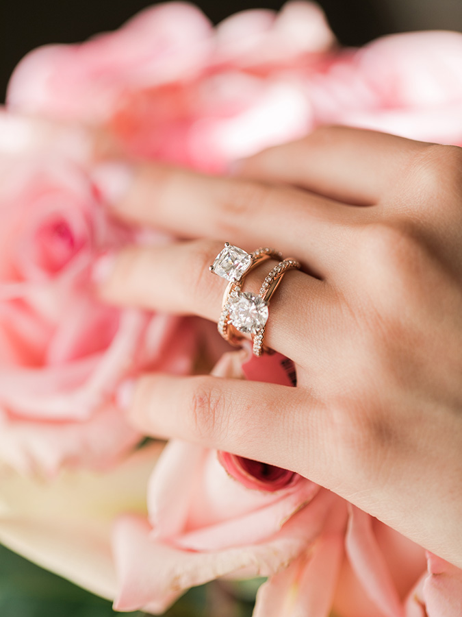 rose gold engagement rings by James Allen