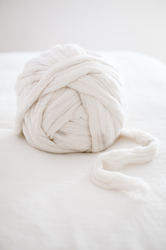 How to knit a chunky blanket in one hour with merino wool 