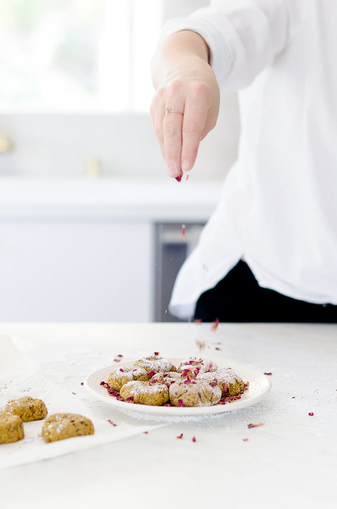recipe for moroccan pistachio rose cookies via laurenconrad.com