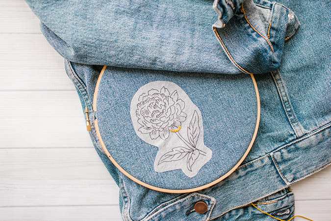 DIY Embroidered Denim - The Londoner