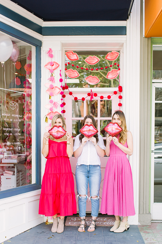 how to throw a pink and red galentine's party