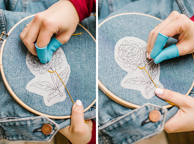 DIY: Hand Embroidered Denim - Lauren Conrad