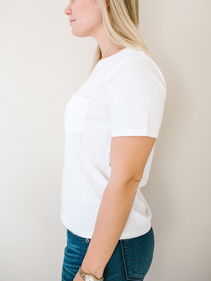 white Everlane pocket tee