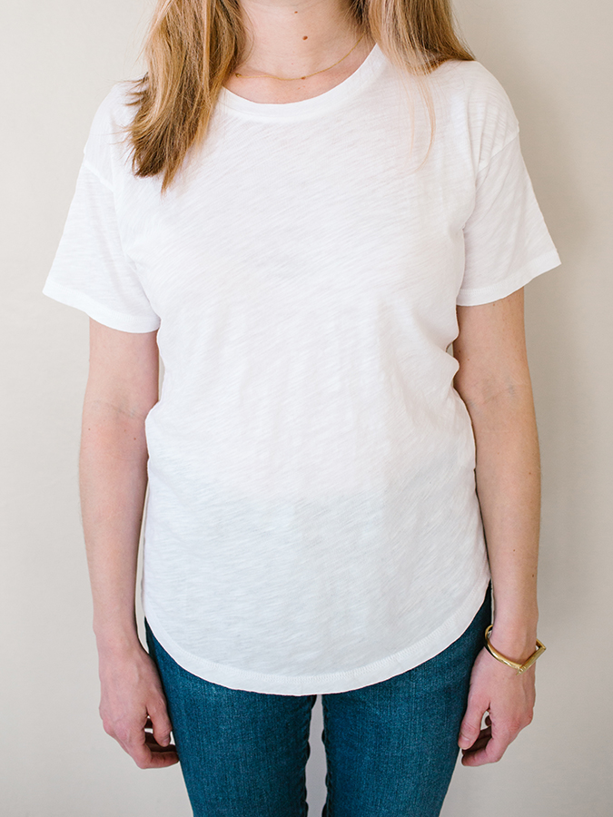 white t-shirt from Madewell