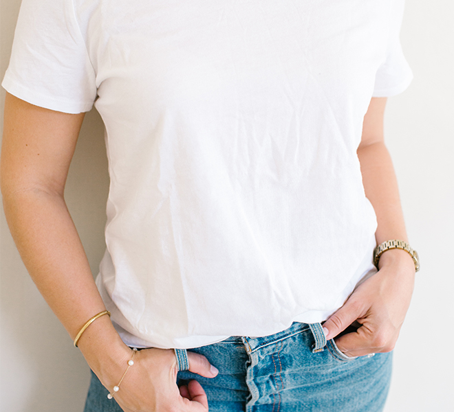 womens perfect white tee