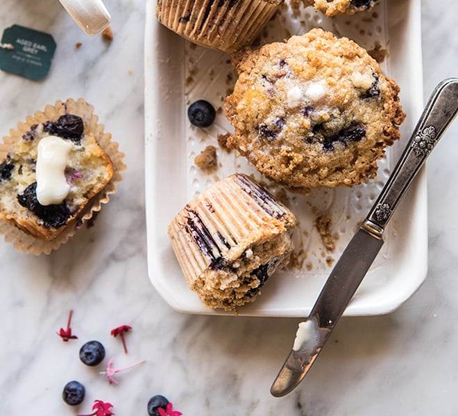 Recipe Box: Earl Grey Blueberry Muffins