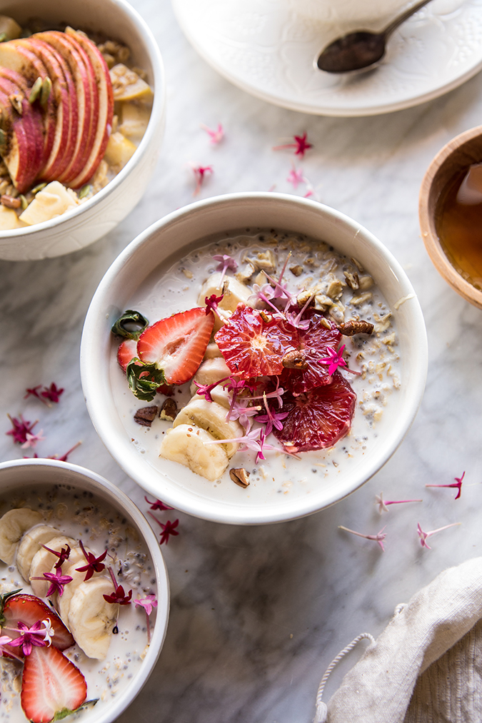 overnight oats recipe, two ways via laurenconrad.com