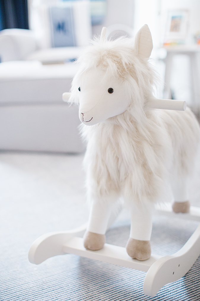 pottery barn llama rocker