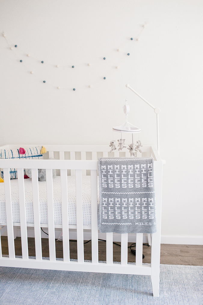 little boy's crib from Pottery Barn