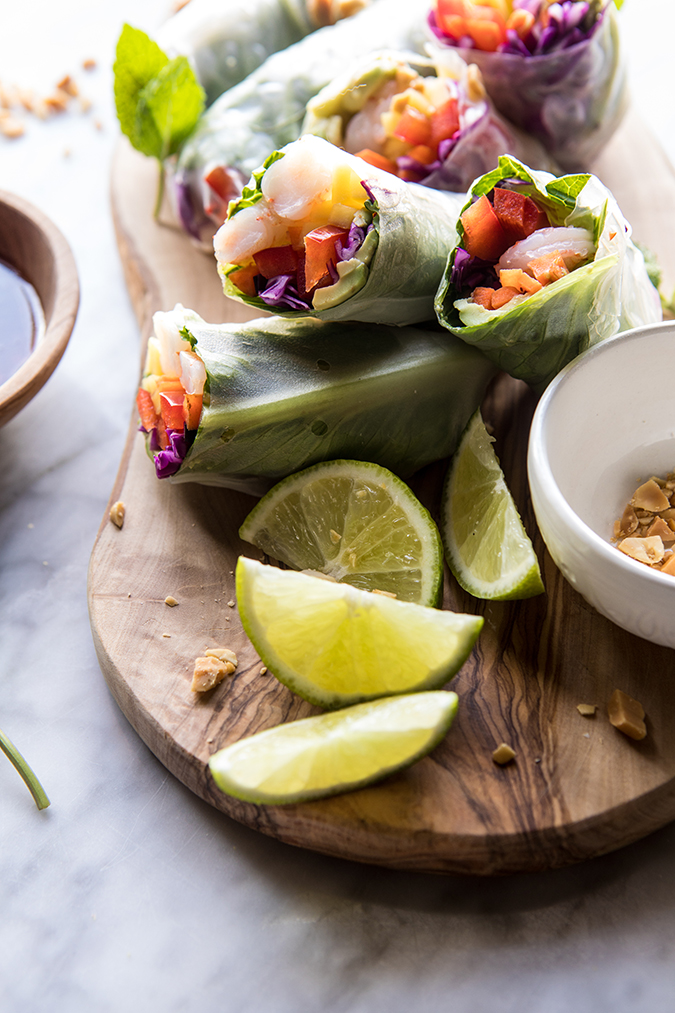 Shrimp and Mango Rice Paper Rolls