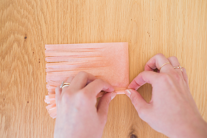 DIY tissue paper tassels via laurenconrad.com